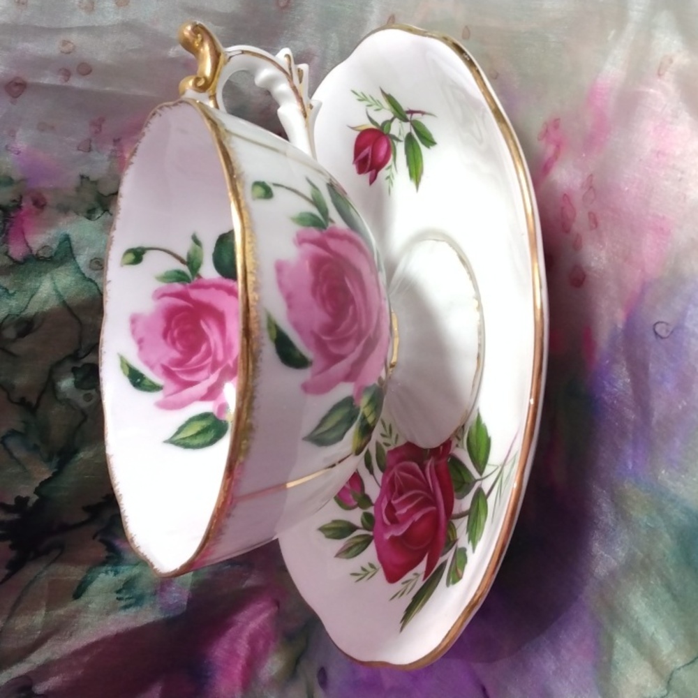 Vintage Royal Albert Roses China Tea Cup and Saucer
